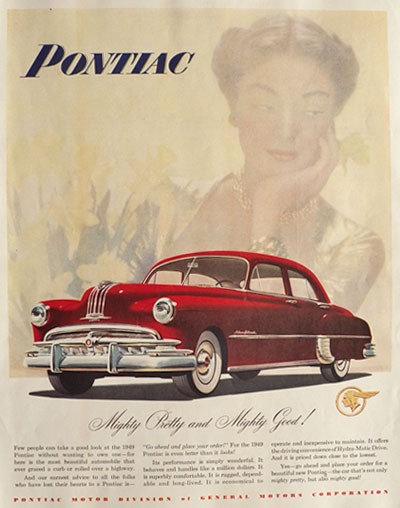 1949 Pontiac 8 Silver Streak broşür