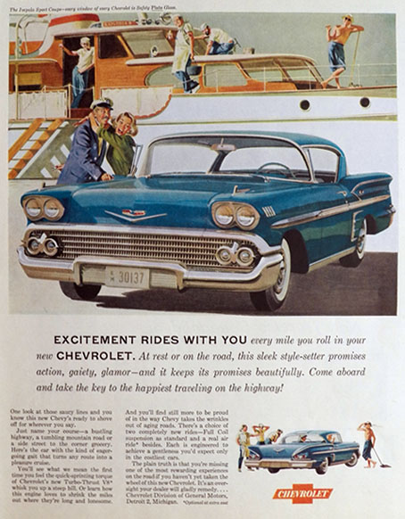 1958 Chevy Impala Sport Coupe broşür
