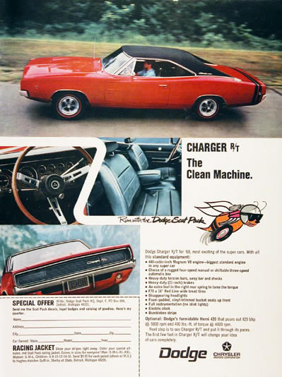 1968 Dodge Charger RT brosurleri 1