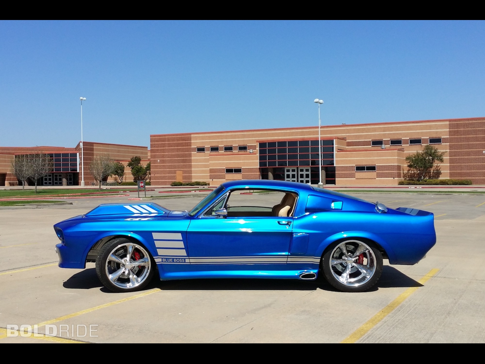 1967 ford mustang blue boss custom 1