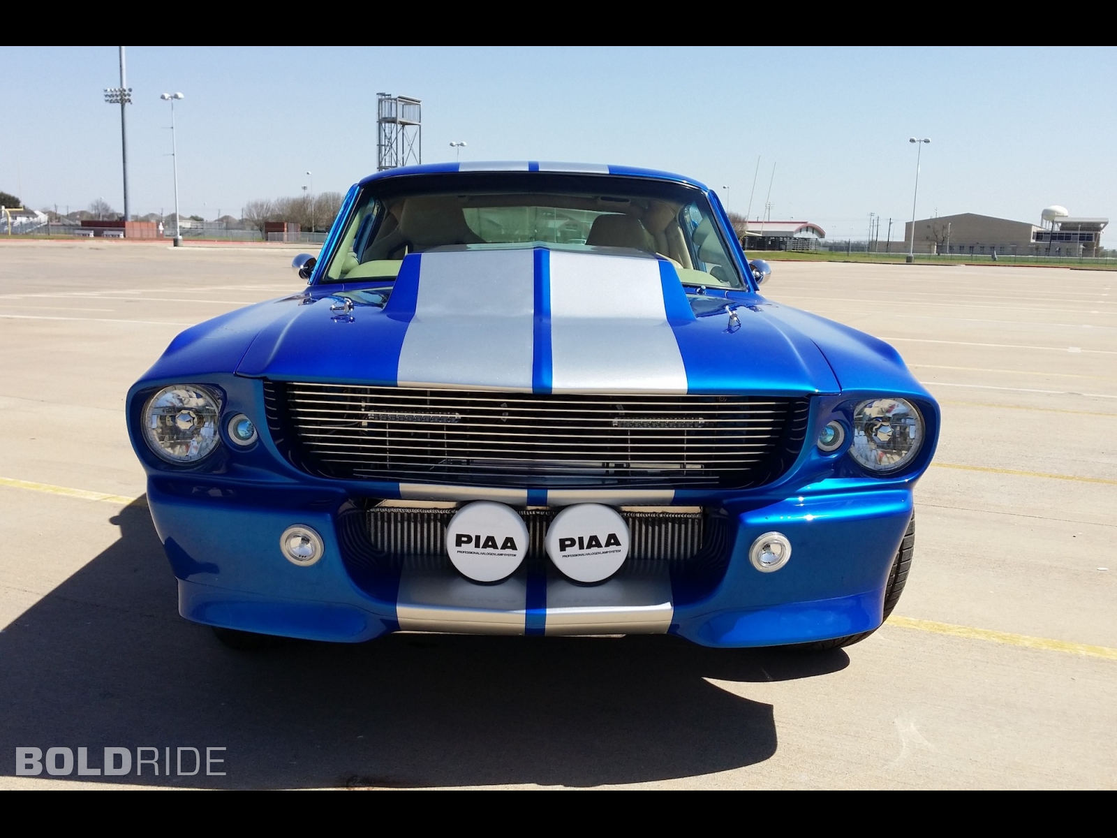 1967 ford mustang blue boss custom 2